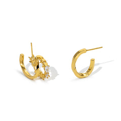 Brillantes comme une étoile, ces boucles d'oreilles en zirconium scintillantes illuminent chacun de vos moments forts