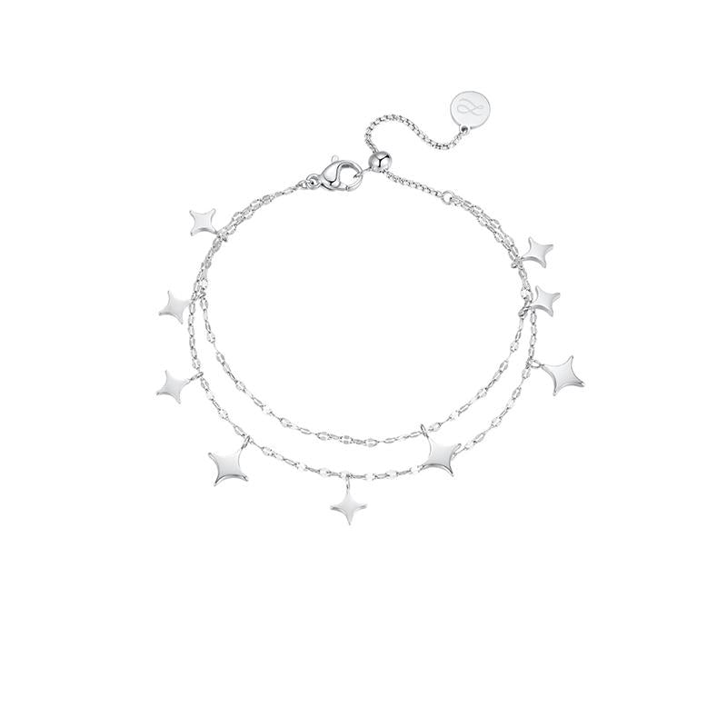 Bracelet plein d'étoiles : étoiles, poignet lumineux (18,5 cm)