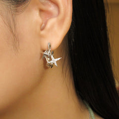 Bright star, elegant bloom - new Chinese star Fritillary earrings