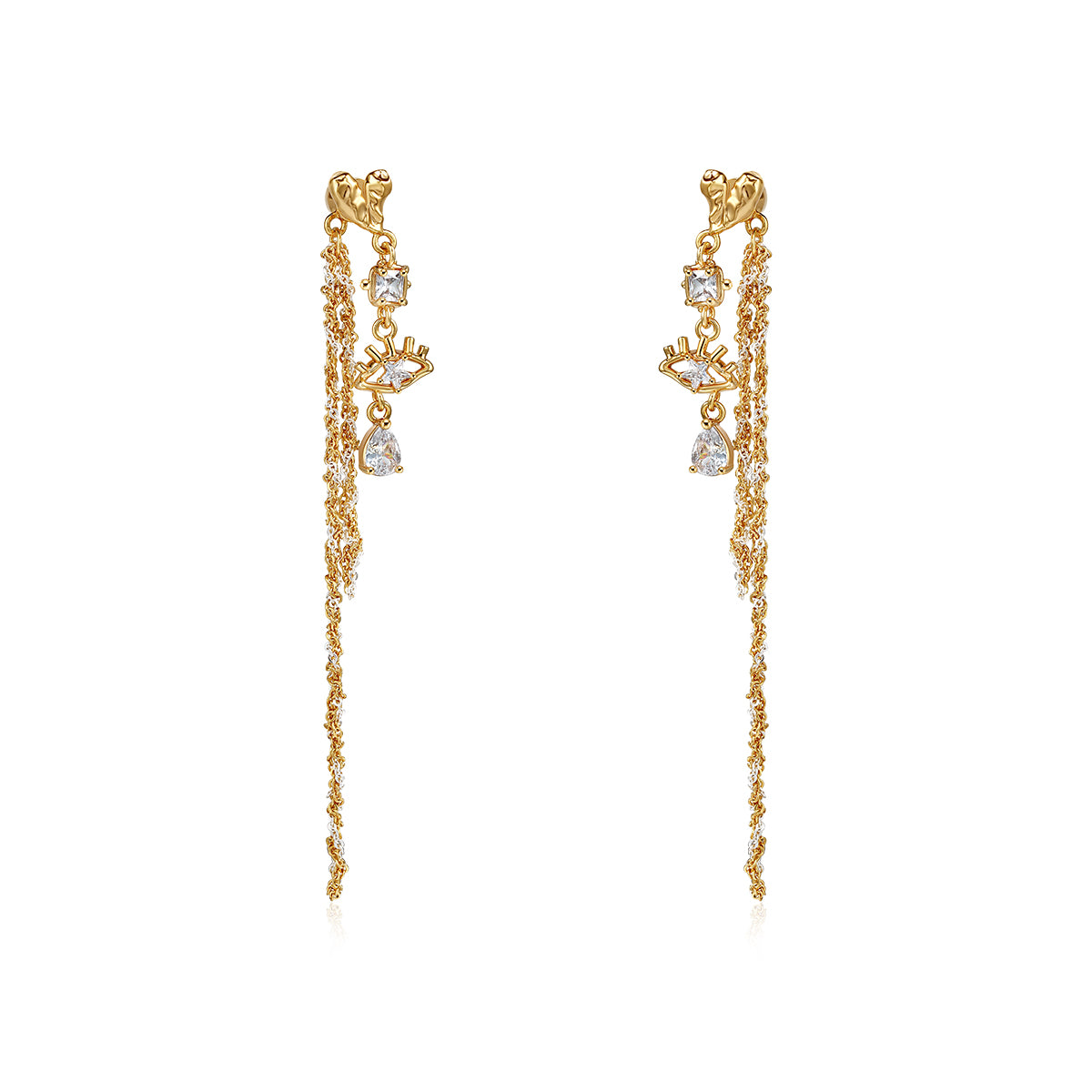 Braided color-matching chain tassel earrings - add to your charm