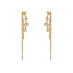 Braided color-matching chain tassel earrings - add to your charm