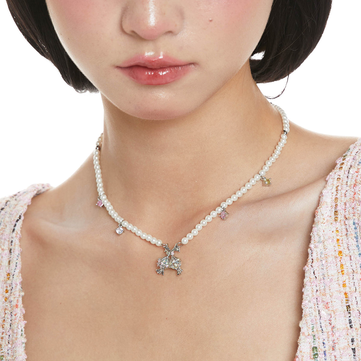 Opal Double candy Pearl Necklace - the perfect combination of sweetness and elegance