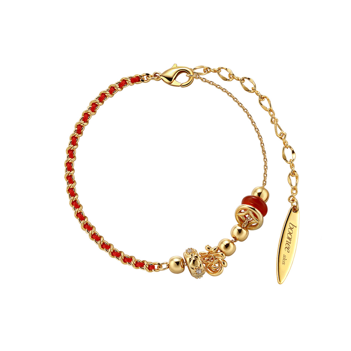 Bracelet pièce d'agate rouge : la combinaison parfaite de chance et de beauté