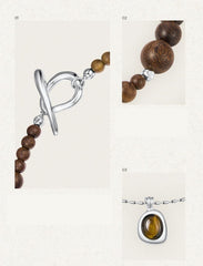 Rosewood tiger's Eye Stone necklace: a talisman of natural beauty