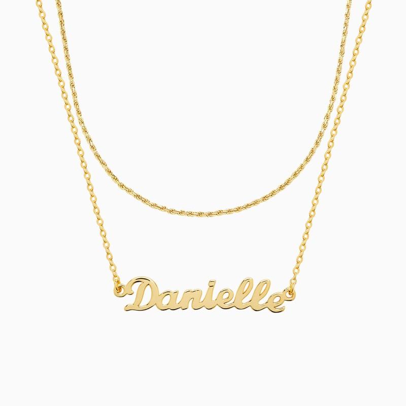 Golden Custom letter necklace, exclusive to your romantic imprint(After placing the order, send the customization information to customer service, which takes about 12 working days)