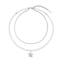 Language of the Stars: Fritillary beaded star necklace