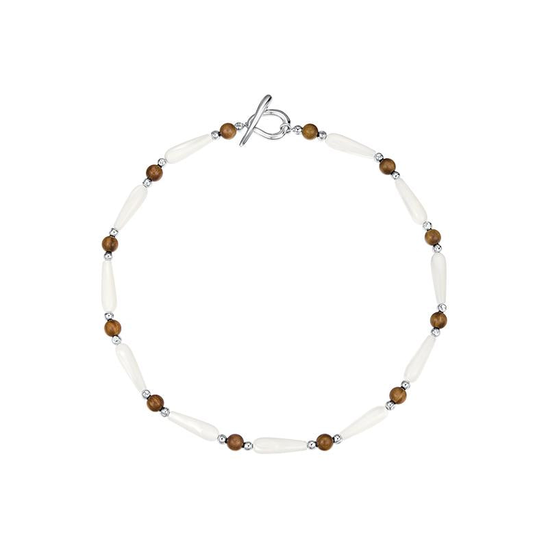 Rosewood shell bead necklace: the perfect fusion of nature and art