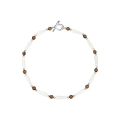 Rosewood shell bead necklace: the perfect fusion of nature and art