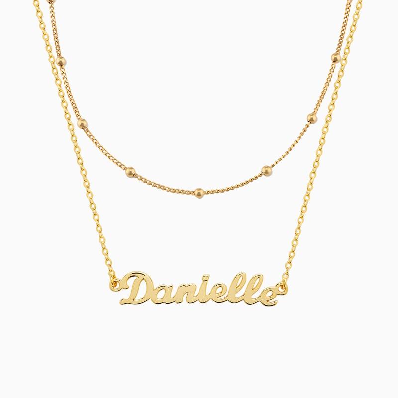 Golden Custom letter necklace, exclusive to your romantic imprint(After placing the order, send the customization information to customer service, which takes about 12 working days)