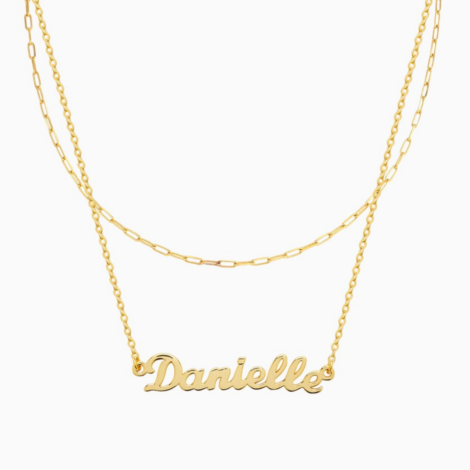 Golden Custom letter necklace, exclusive to your romantic imprint(After placing the order, send the customization information to customer service, which takes about 12 working days)