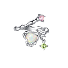 Love Opal Bow ring - Let love bloom between your fingers（Love Opal Bow ring - Let love bloom between your fingers）